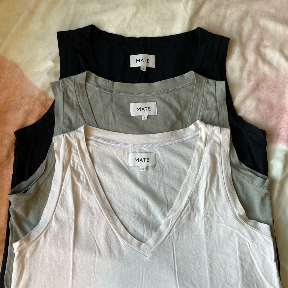 🤍 Mate V-neck Tank Top - BONE